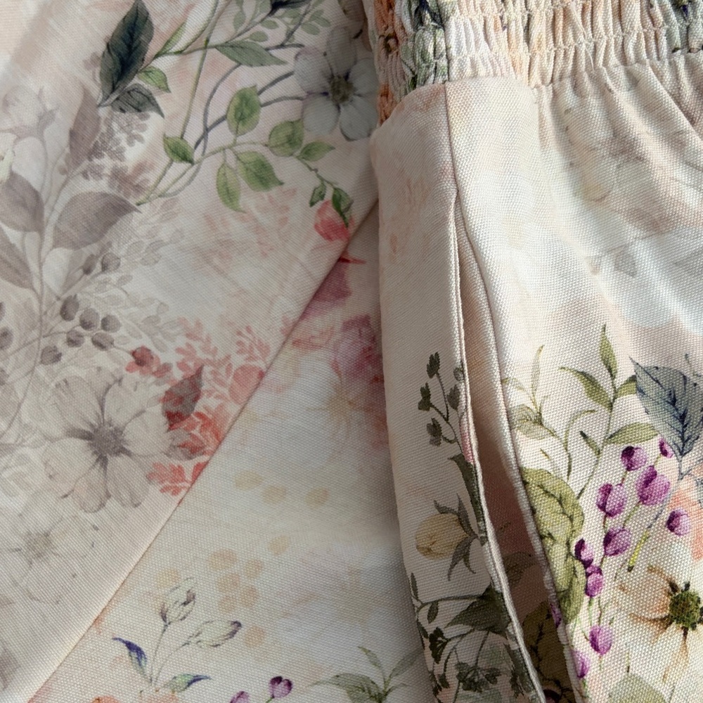 Aakaa Floral Print High Waisted Wide-Leg Pants - Picture 7 of 9